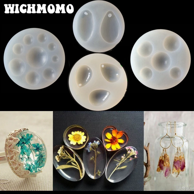 

2025 New 1PCS Water Drop Craft DIY Transparent UV Resin Liquid Silicone Combination Molds for Earring Necklace Making Jewelry