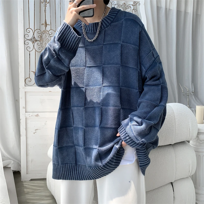 Male Jumper Solid Sweater Luxury Clothing Pullover Knit Knitwear Korean Popular Clothes New in Sweaters Men\'s Winter Sweater