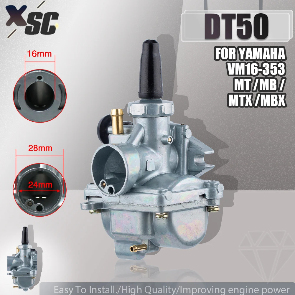 Motorcycle 16mm Carburetor For Mikuni VM16-353 For Honda MT MB MTX MBX 50 For Yamaha DT50 MX R RD50 M MX 50cc Engine Motor Moped