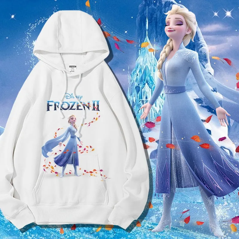 

Ice And Snow Joint T-shirt Women Long Sleeve Two Yuan Elsa Animation Peripheral Cartoon Printed Children's Clothes T-shirt