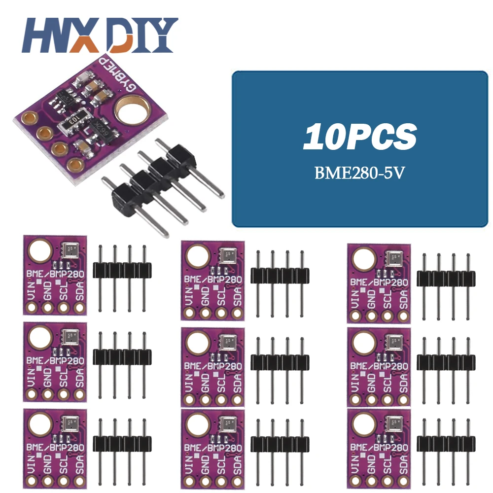 1-10 Stück BME280 BMP280 5 V 3,3 V Digitalsensor Temperatur Luftfeuchtigkeit Luftdruckmodul I2C SPI für Arduino