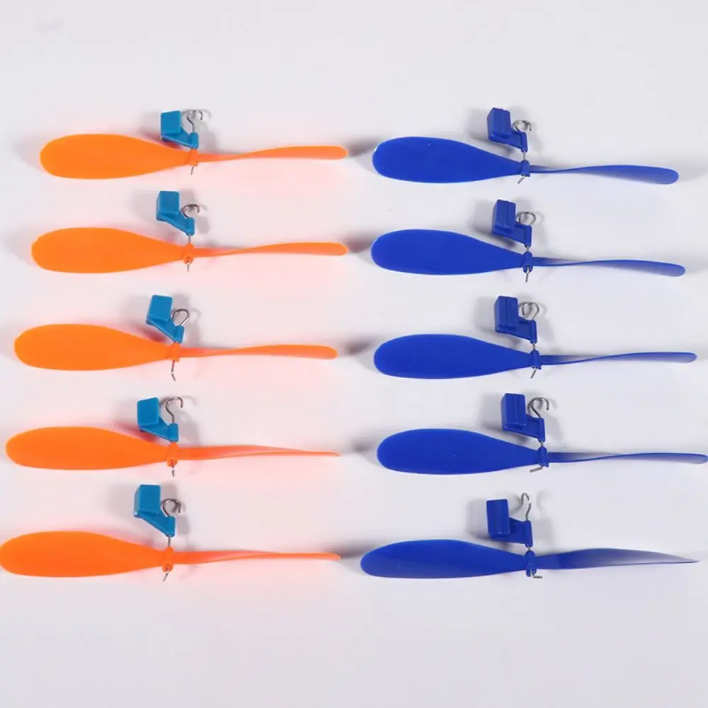 10pcs Essential Parts Rubber Band Powered Propellers Plastic 2 Colors Model Aircraft Rubber Band Propellers Aircraft Propellers