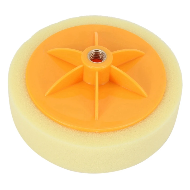 

4Pcs 6 Inch/15Cm Car Polishing Waxing Pad Sponge M14 Wheel Polishing Waxing Pad Kit Tool For Car Polisher Yellow