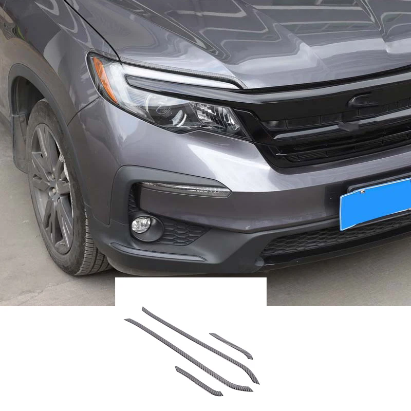 

For Honda Pilot 2016-2022 front headlight eyebrow decorative strip Car headlight eyebrow decorative strip Real carbon fiber (sof