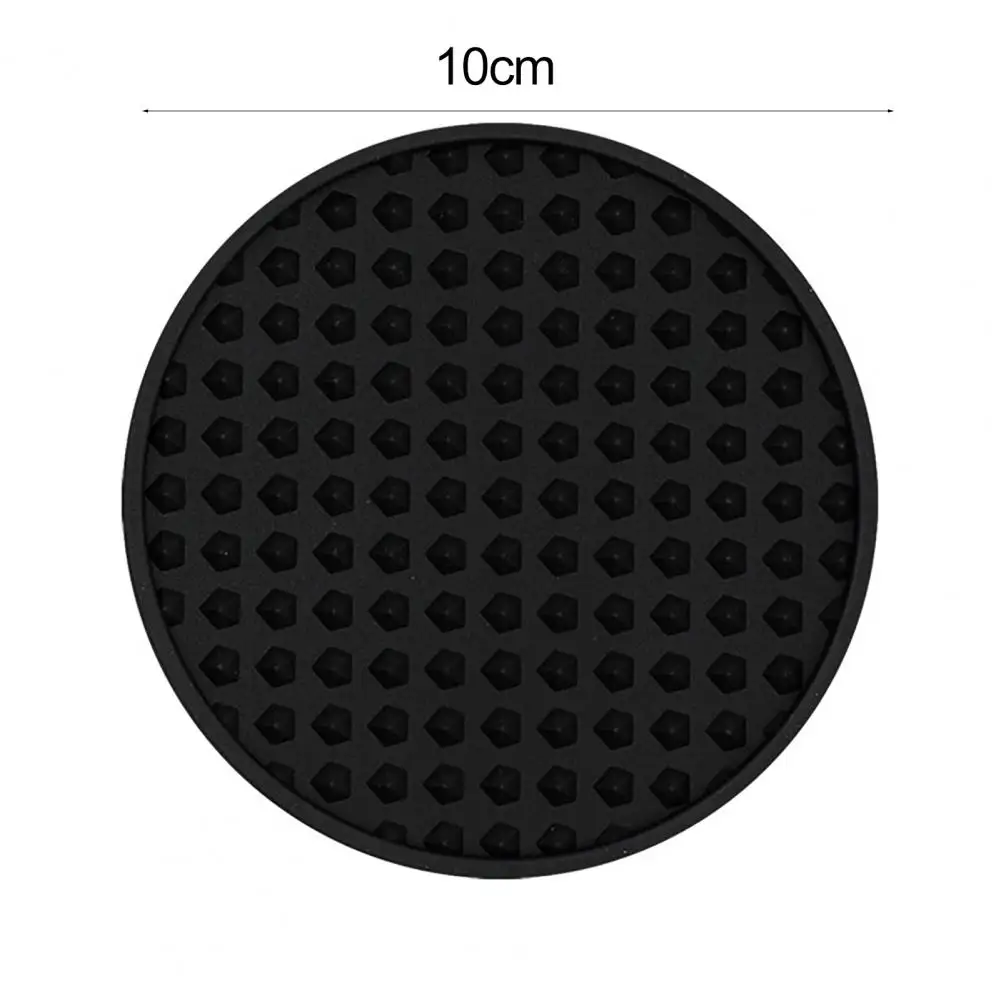 Silicone Coasters Cup Coasters 8pcs Silicone Drink Coaster Set with Holder Non-slip Grooved Design Heat Resistant Cup Mats
