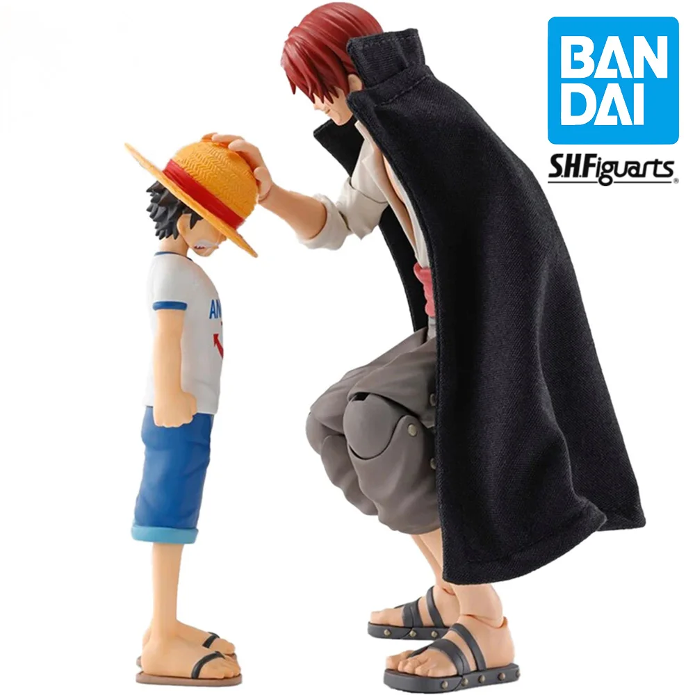 Bandai Spirits S.H.Figuarts One Piece Luffy Shanks Juvenile Period Model Toys Anime Action Figure Gift for Fans Kids Girls