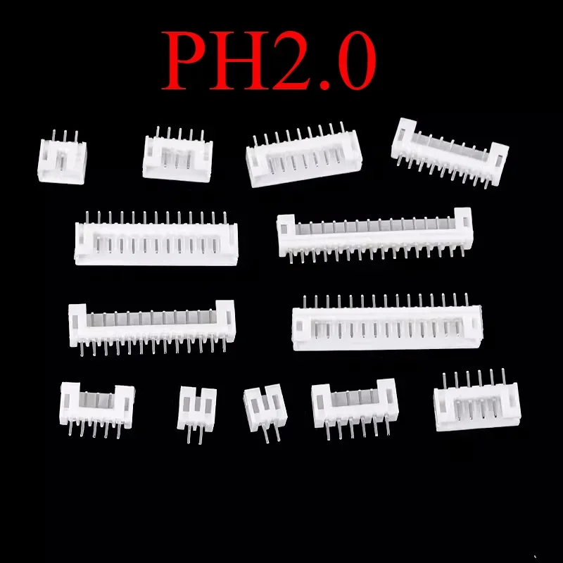50/100PCS JST PH2.0mm Wire Connector Male Housing 2mm Pitch 2/3/4/5/6Pin 2.0mm Male Plug Plastic Shell Pin Header