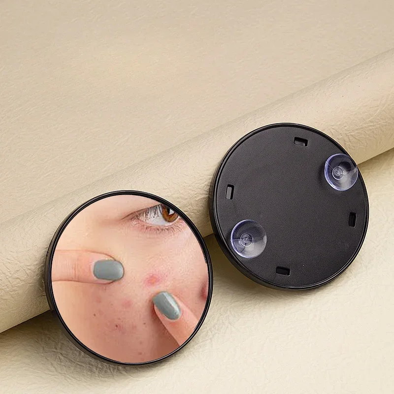 Miroir cosmétique grossissant à ventouse 5X, miroirs ronds muraux portables, cadeau pour fille, miroir de maquillage de voyage, accessoire de salle de bains