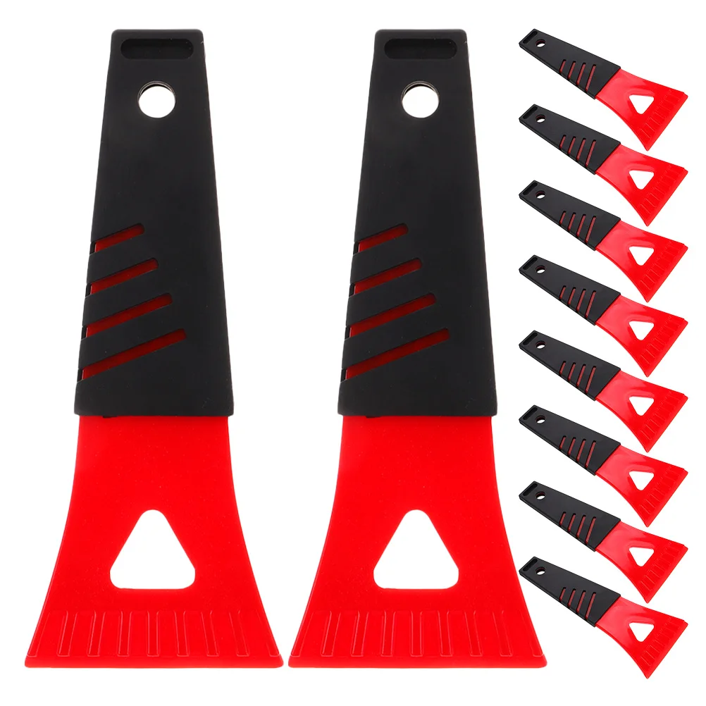 

10pcs Mini Ice Scraper Lightweight Portable Plastic Tool For Car Windshield Frost Snow Removal Non-Scratch Winter Automotive