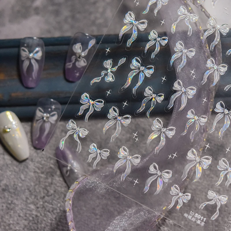 1pcs น่ารักถุงปลาดาวเล็บ Charm สติกเกอร์ 3D Jelly Ocean Fish Bubble กาวสติกเกอร์เล็บ DIY ฤดูร้อนตกแต่งเล็บ