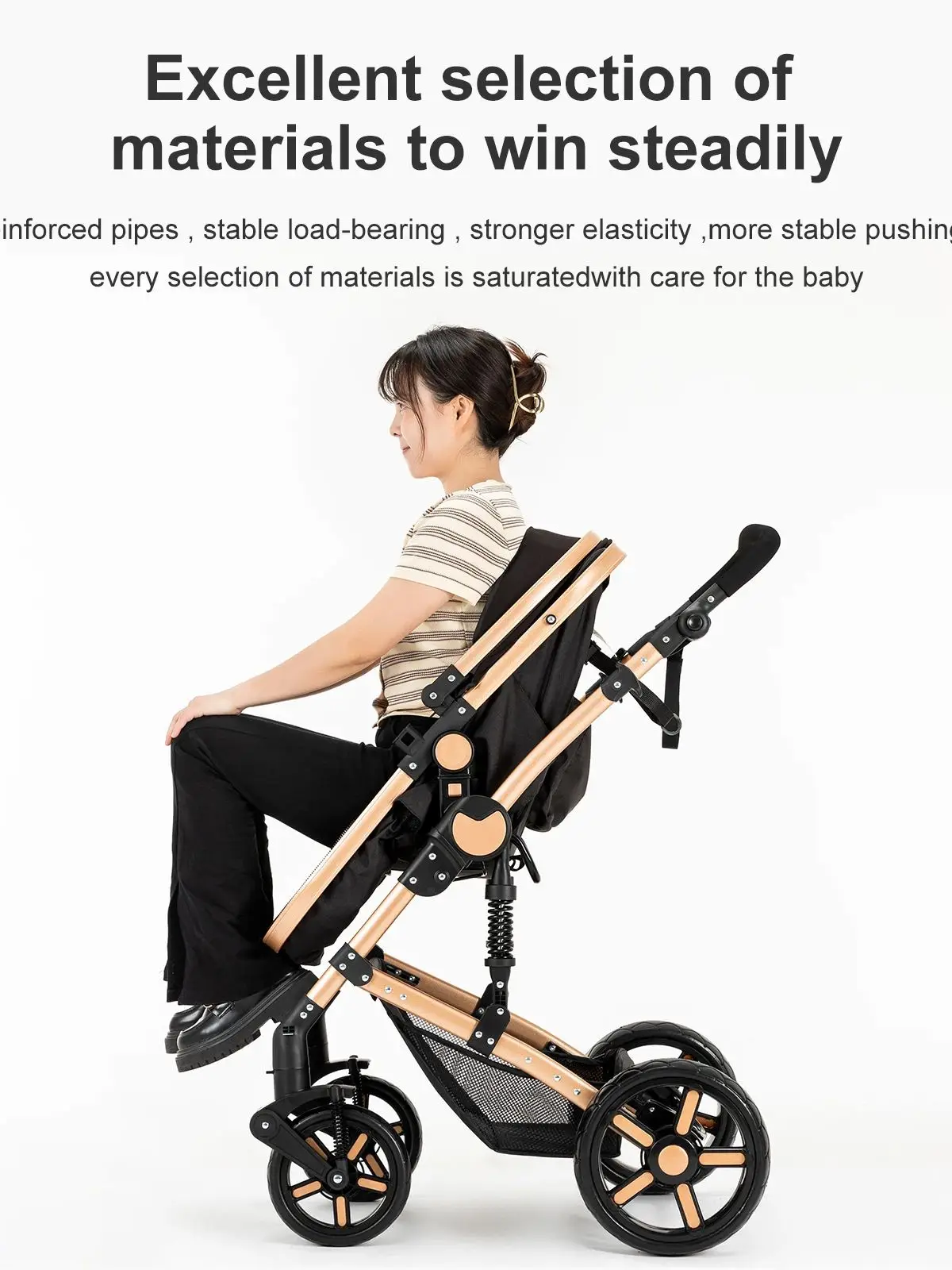 เบาะนั่งพร้อม ISOfix รถเข็นพับได้ คุณภาพสูงสำหรับเด็กแรกเกิด น้ำหนักเบา รถเข็นเด็กเบา เบาะนั่งเด็กพร้อม ISOfix รถเข็นพับได้