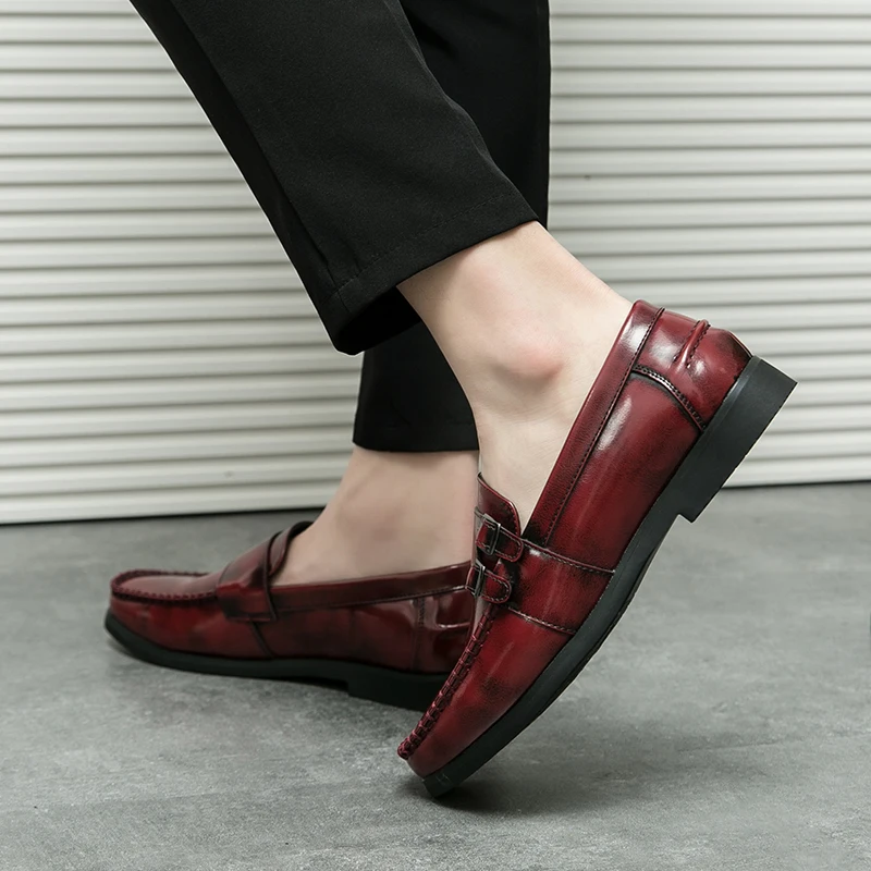 أحذية Spring Bean على الطراز البريطاني، فستان عمل مريح متعدد الاستخدامات يسمح بمرور الهواء، أحذية عصرية للشباب ذات روح راقية