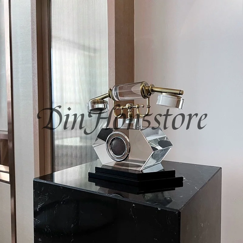 Chinese Neoclassical Retro Crystal Decorative Ornament for Model Room Home Living Room Table Coffee Table Soft Decoration