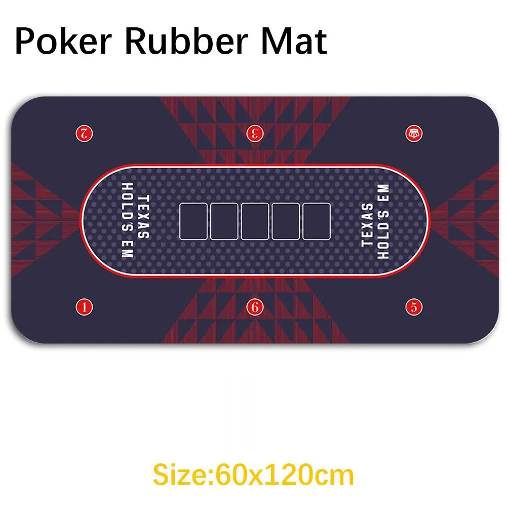 120x60cm-静音・滑り止め大型ポーカーゲームテーブルマット-テキサスホールデムポーカーラバーテーブルマット
