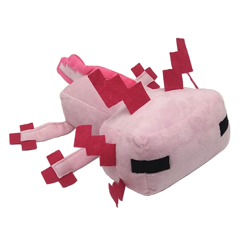 Game Plush Doll Anime Cute Axolotl Stuffed Animal Plush Toy Pink Axolotl Plushie Pillow Doll Kids Birthday Gift Home Decoration