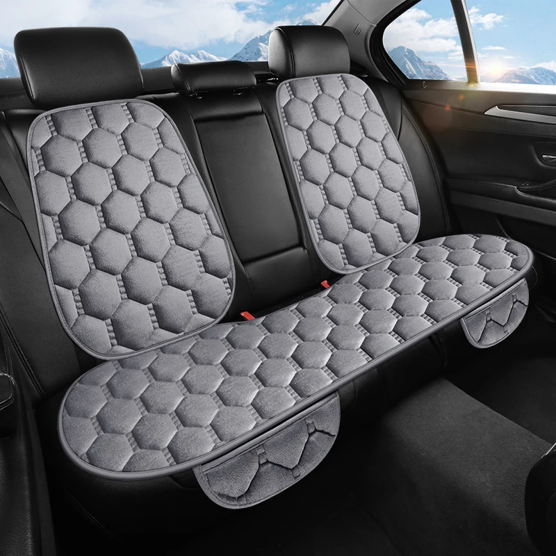 New Car Seat Cushion Short Plush Winter Four Season Five Seat Universal Small Three Piece Driver and Passenger Seat Single Seat
