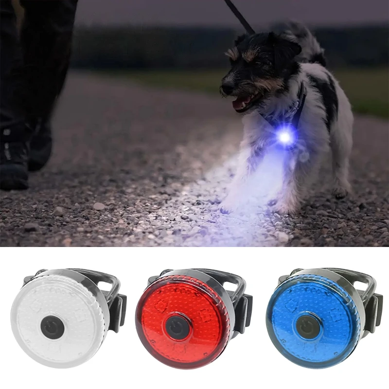 LED Pet Dog Cat Collar Pendant Portable Pet Safety Led Light USB Rechargeable Outdoor Night Walking Dog Collar Accessories