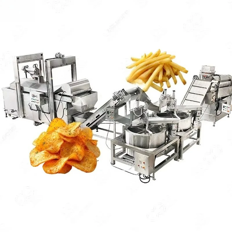 

500 Kg Fully Integrated Wavy Sweet Potato French Fries Continuous Frying Line Plantain Potato Chips Making Machines Industrial