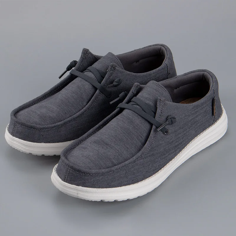 

New Men Canvas Loafers Lightweight Breathable Slip on Driving Shoes Wide Comfortable Memory Foam Sole Casual Walking Footwear