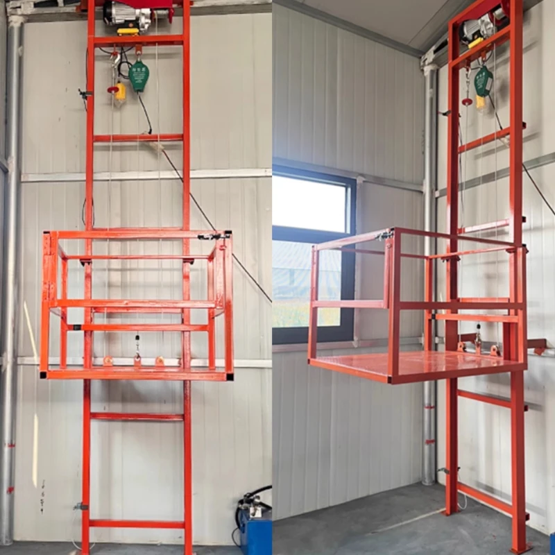 Warehouse factory  fixed freight elevator household small lifting platform electric hydraulic simple freight elevator