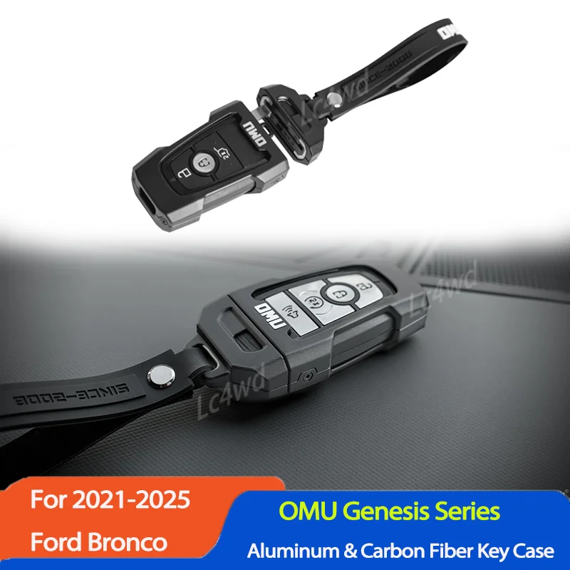 LC4WD 4x4 الملحقات الخارجية OMU Genesis Series حافظة مفاتيح من الألومنيوم لـ 2021-2025 فورد برونكو/F-150 رابتور/استكشاف غطاء معدني #1