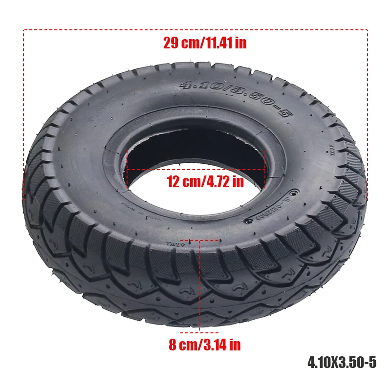 12 Inch Tyre 4.10/3.50-5 Tire Inner Tube for 49cc Mini Quad Dirt Bike Scooter ATV ,Buggy,Gas Scooter Wheelbarrow image 3