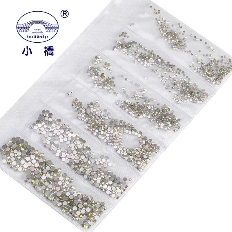 Strass di cristallo sciolti Non HotFix per abbigliamento taglie miste strass colorati decorazione strass per unghie Flatback in vetro S035