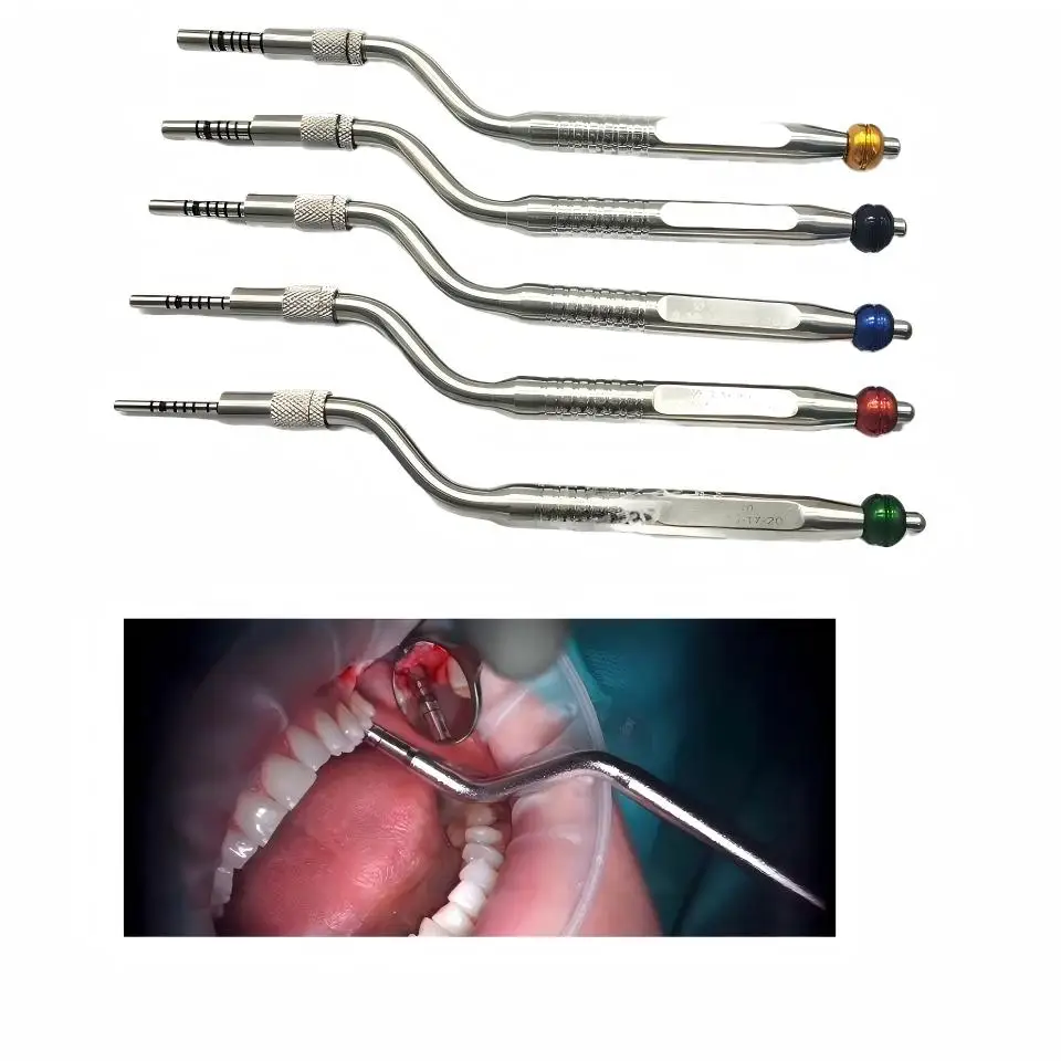 Advanced Dental Implant Bone Expansion Osteotomes Set Color Coded Straight & Offset Instruments for Sinus Elevation Surgery