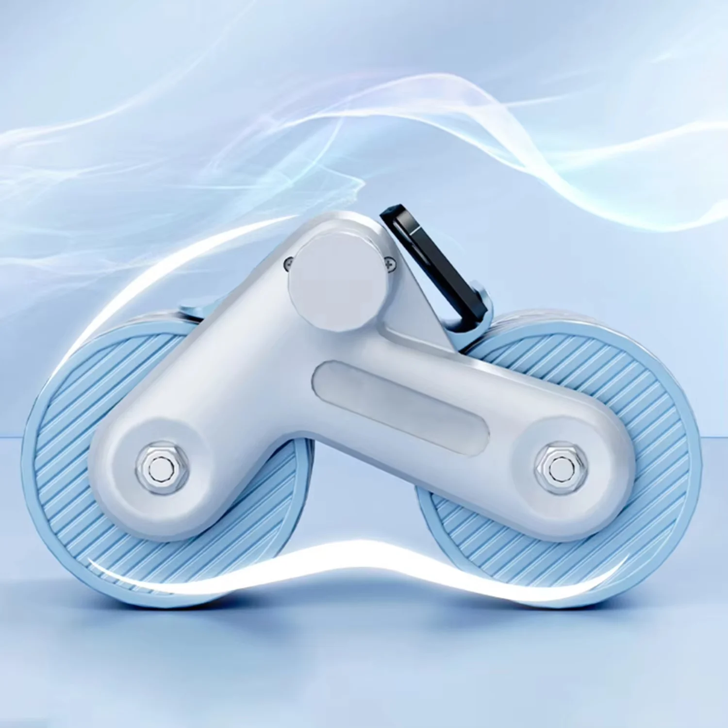 Esercitatore per ruota addominale Design a doppia ruota Slider Ruota per allenamento addominale Rimbalzo automatico Attrezzatura per il fitness da palestra antiscivolo