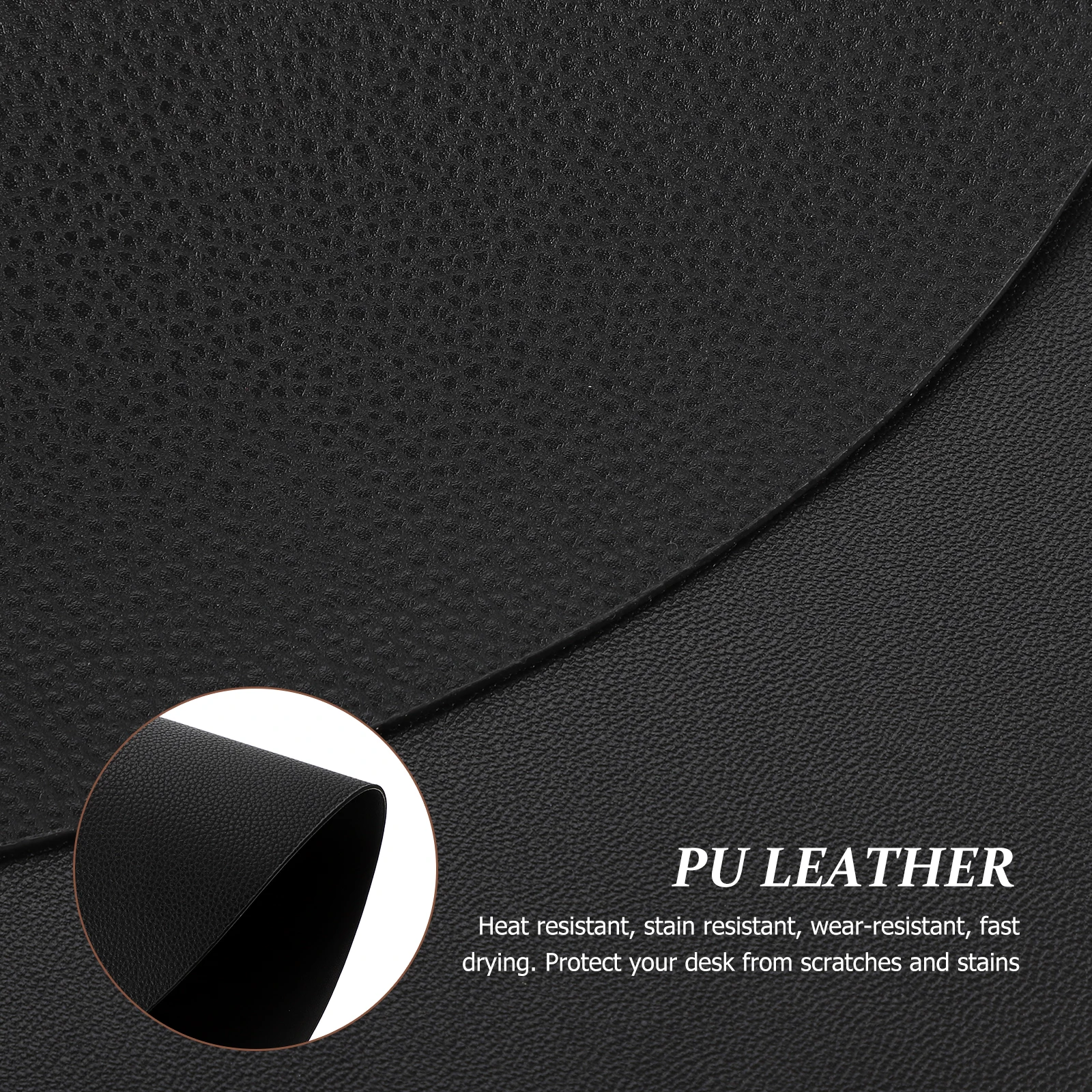 

1 set Waterproof Coaster Placemat Double Sided Pu Table Mat Household Non- Pad Heat Resistant Dining Decoration