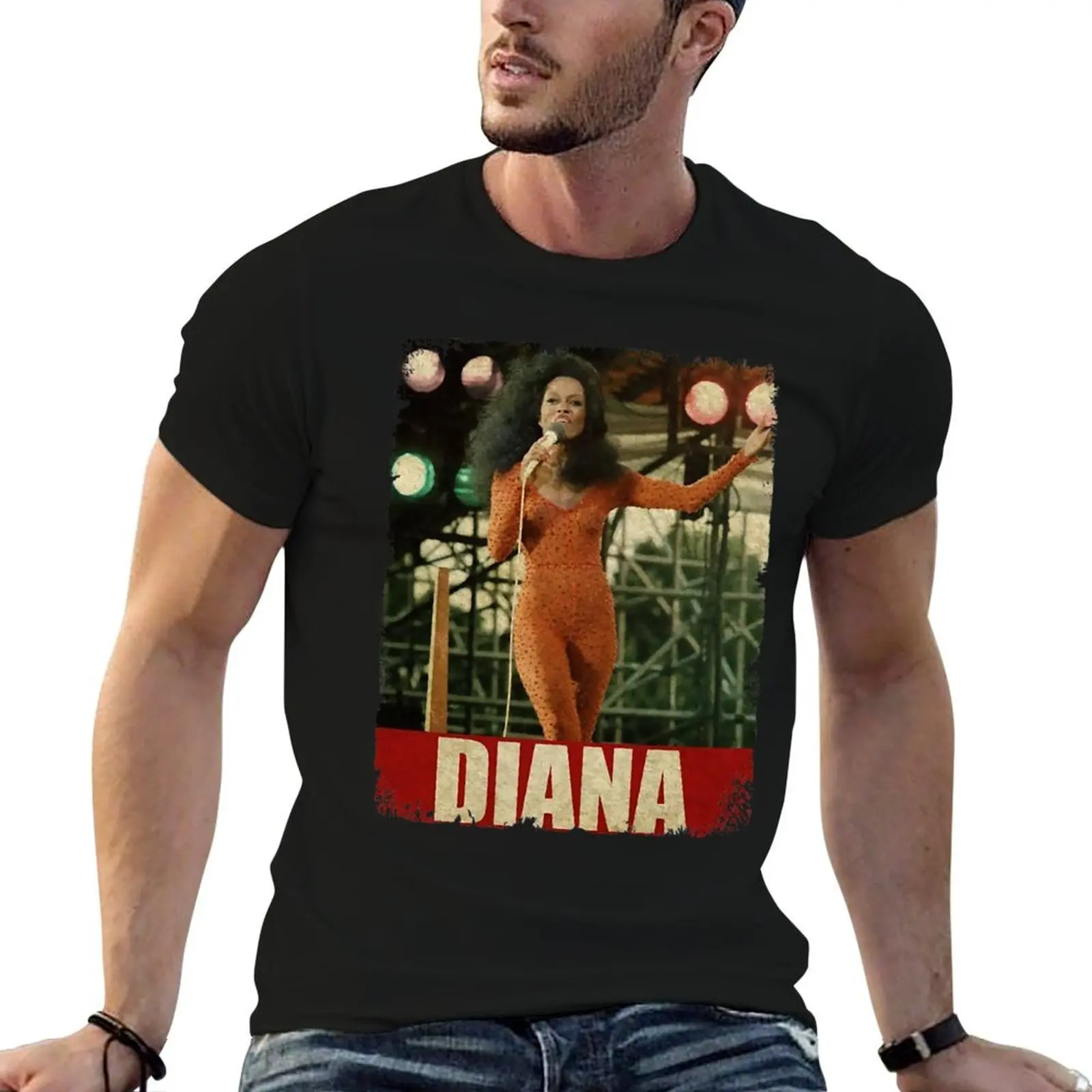

Diana Ross - RETRO STYLE (1) T-Shirt man graphic t shirt man t shirt graphic t shirts cotton 100% T-Shirt