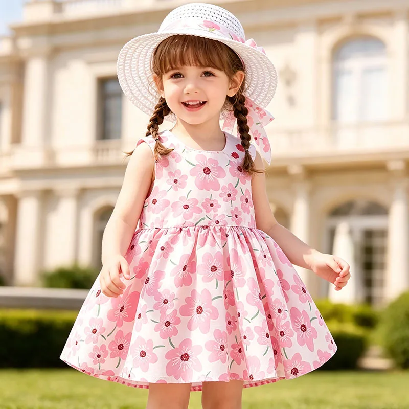 vestidos-casuais-para-meninas-vestido-com-estampa-de-flores-e-laco-vestidos-florais-para-casamentos-roupas-infantis-para-meninas-vestido-de-primeiro-aniversario