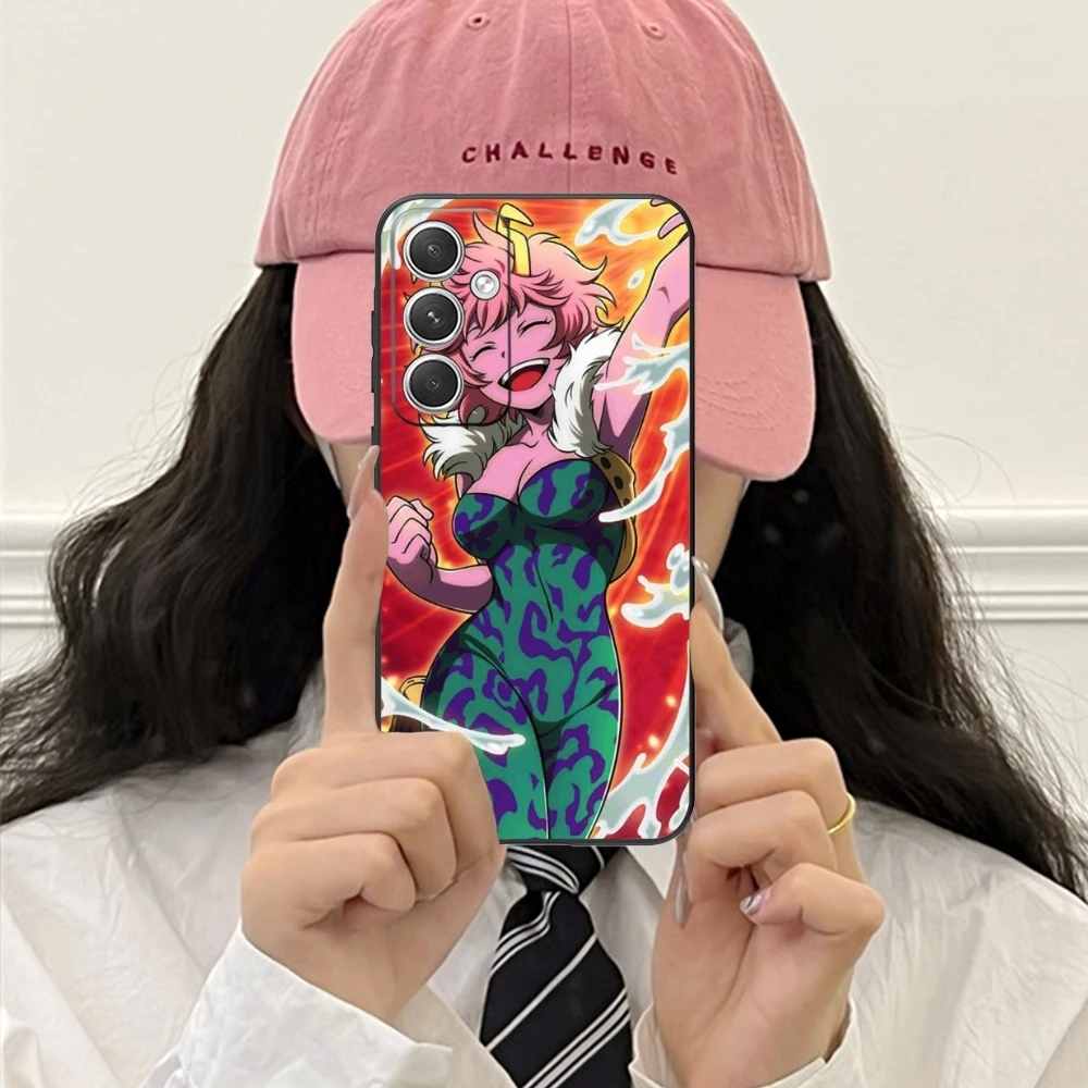 เคสโทรศัพท์มือถือลาย HERO Mina ashido สำหรับ Samsung Galaxy S24 S23 S22 S21 S20 S10 S9 PLUS FE อัลตร้าไลท์กรอบโทรศัพท์สีดำนิ่ม