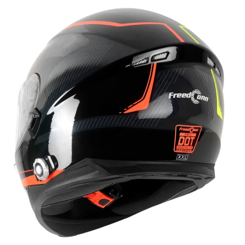 Airo Motorcycle Full Face for Helmet Double Visor ABS Shell DOT/ECE Certified for Group Intercom for 6 Riders 120 Hours