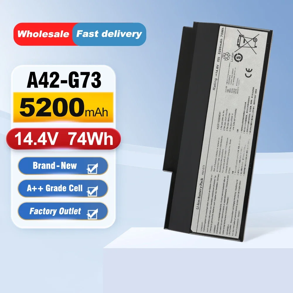 ETESBAY A42-G73 5200mAh Laptop Battery for ASUS G53 G53S G53J G53JW G53SX G73 G73S G73J G73JH G73JQ G73JW G73JX G73SW G73-52