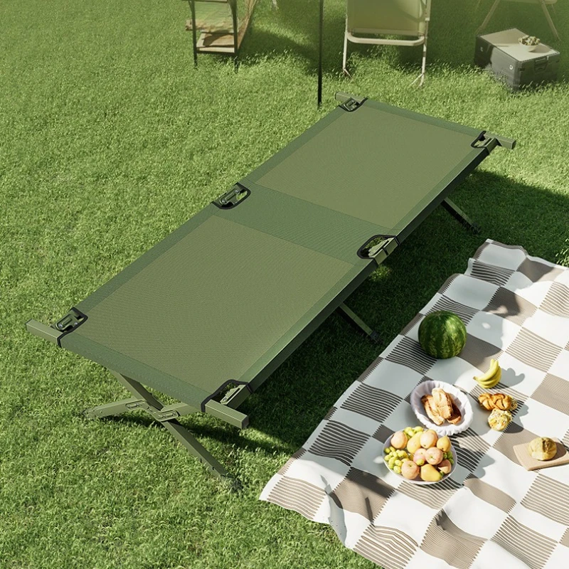 outdoor camping folding bed lightweight portable small single bed lunch break simple muebles de dormitorio bedroom furniture