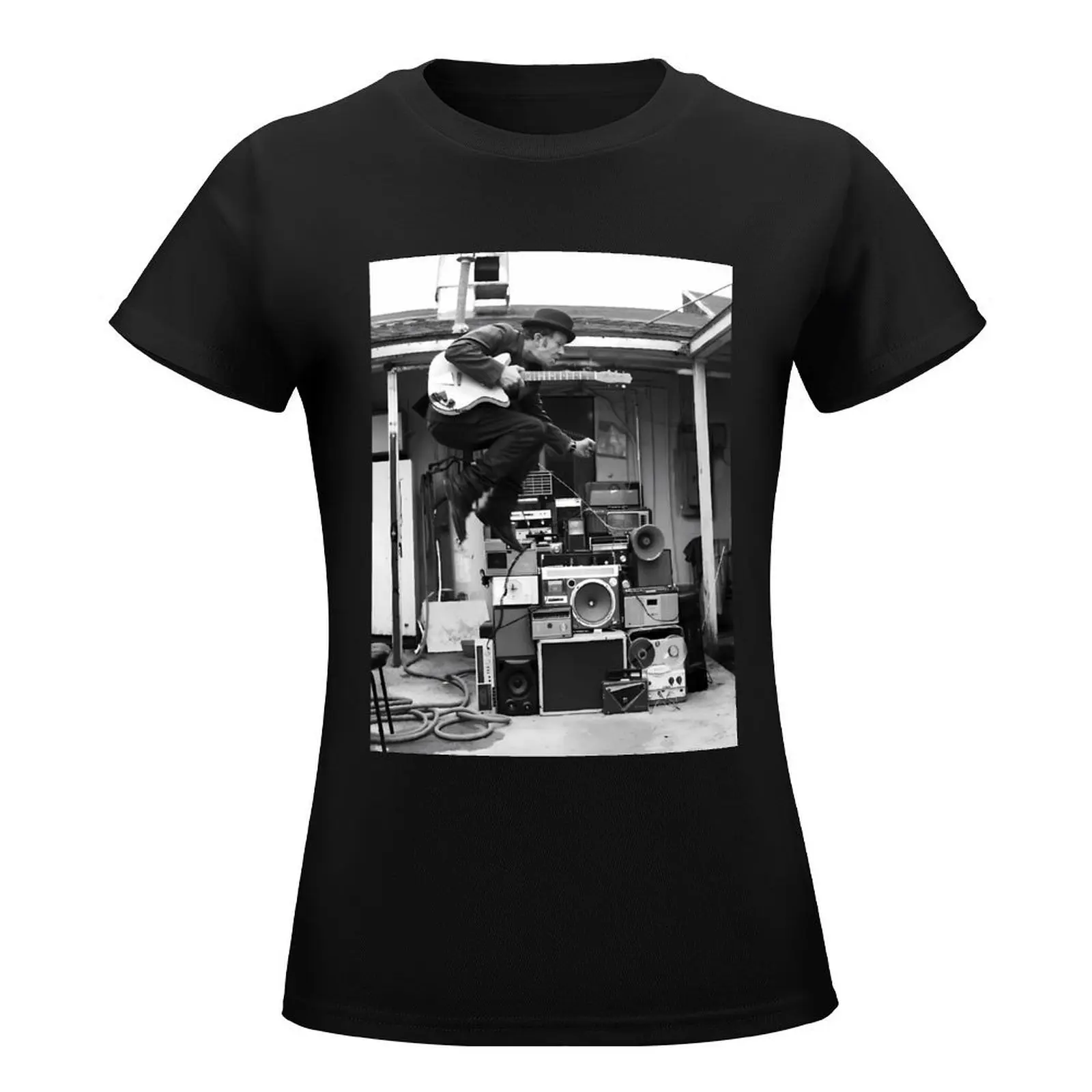 Tom Waits T-Shirt vintage cute tops quick-drying korean fashion Women's tops