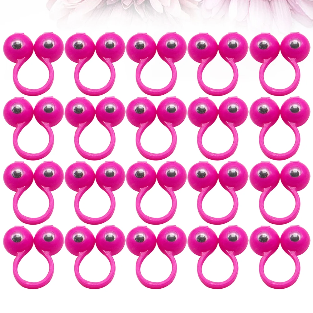 

50 PCS Big Eyes Ring Kid's Toy Finger Puppets Puzzle Game Educational Toys Funny