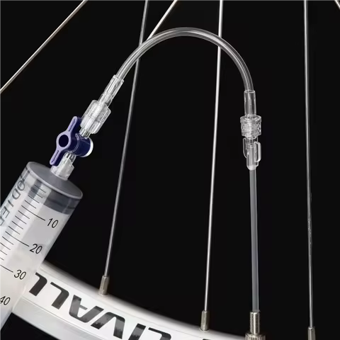 RIDERACE Bicycle Tubeless Tire Liquid Injection Tool 60ml Bike Tire Tubeless Sealant Injector Oil Mineral Change Repair Tools