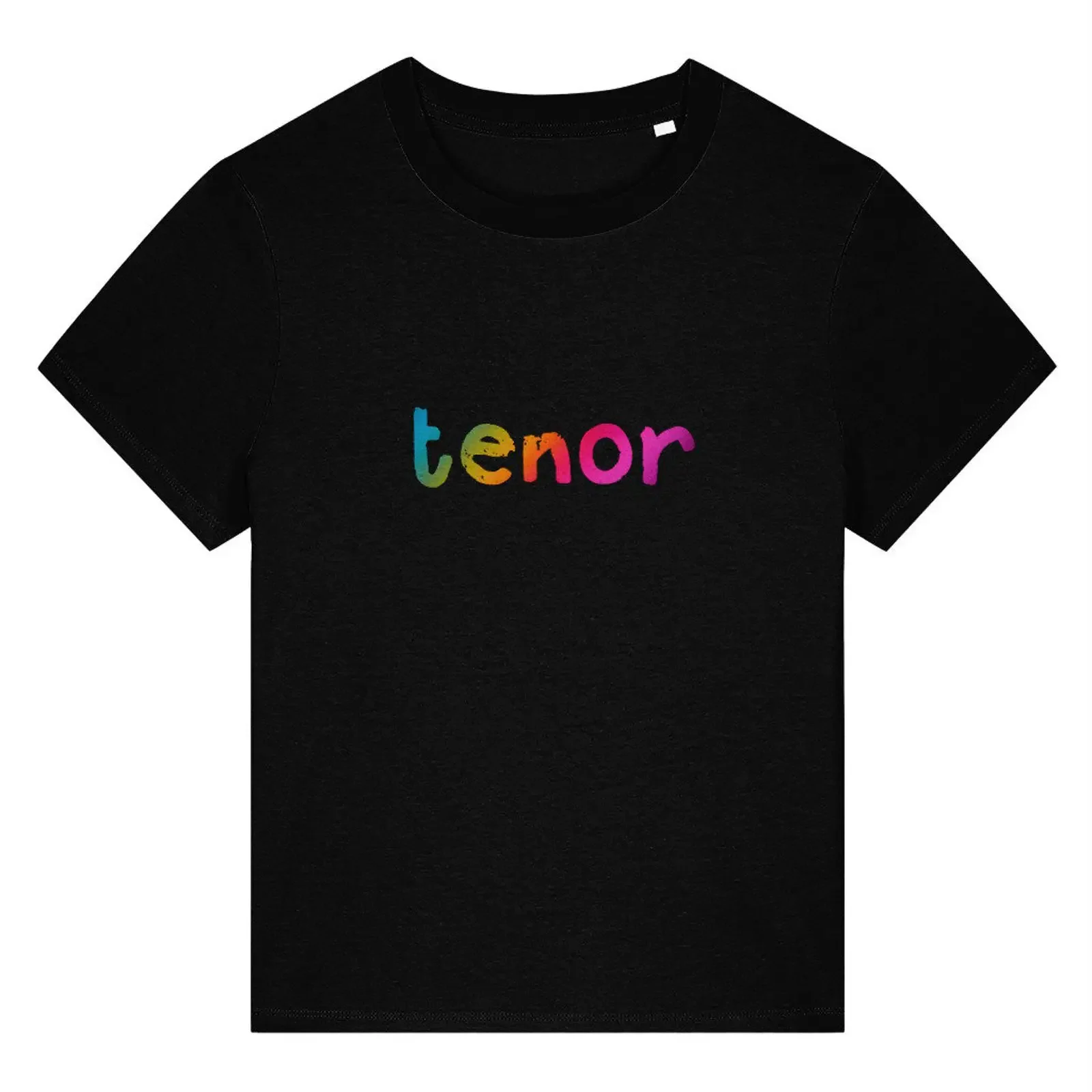 Relaxed women amp 39 s fit TENOR SINGER rainbow print T Shirt organic cotton choir tee barbershop singing vintage Washed