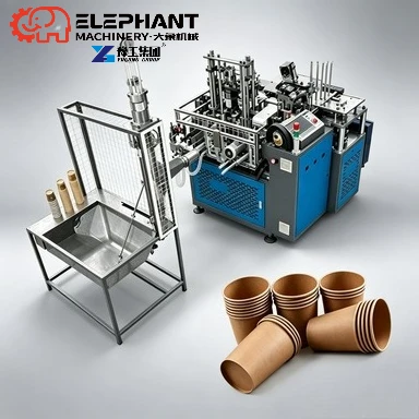2026 Latest Design Fully Automatic Paper Cup Making Machine 1.5-16oz Disposable Paper Cup Machine Price 100 Pcs/min Cup Machine