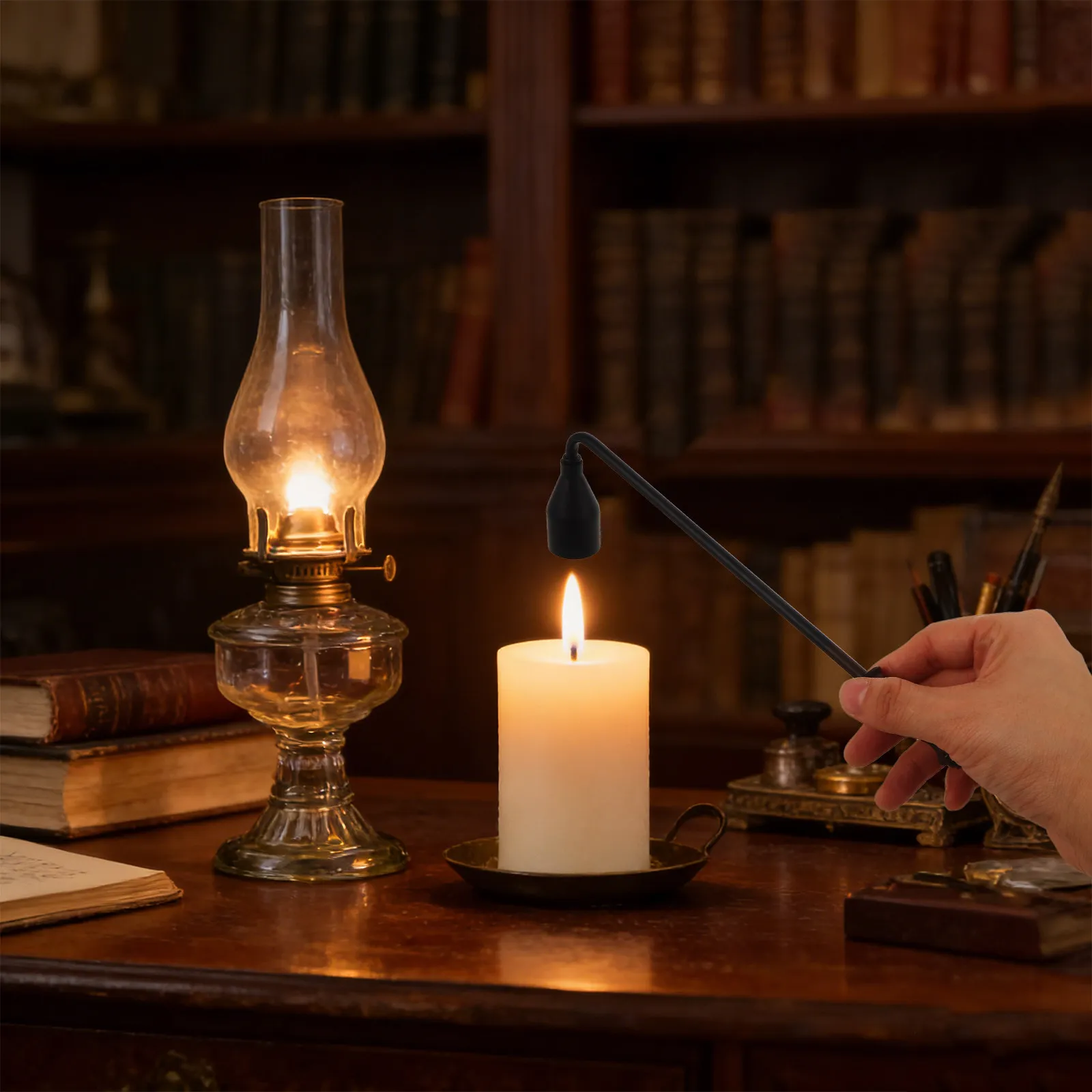 

Металлический гаситель пламени Wick Flame Snuffer с длинной ручкой в винтажном стиле для дома и отеля