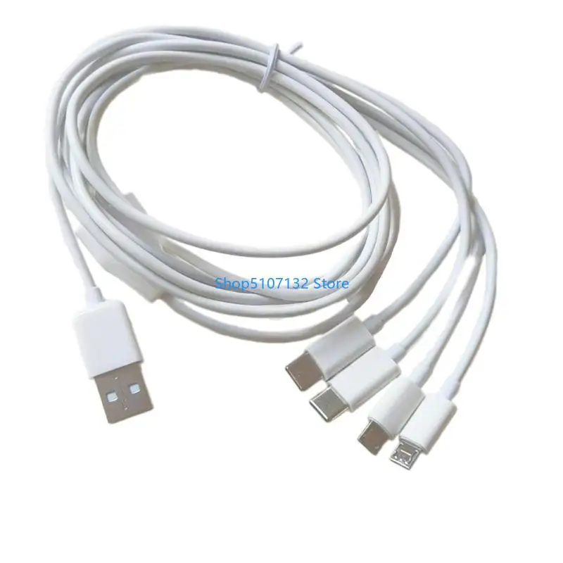 87HD 4 in 1 USB MultiCharging Cable for Type C and Micros USB Devices Efficiently Charges 4Gadgets Traveling Home Essential