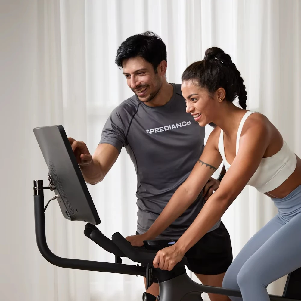 Indoor Trainer Bike with Magnetic Brake System Home Gym Fitness Equipment Exercise Stationary Cycling Spin Workout