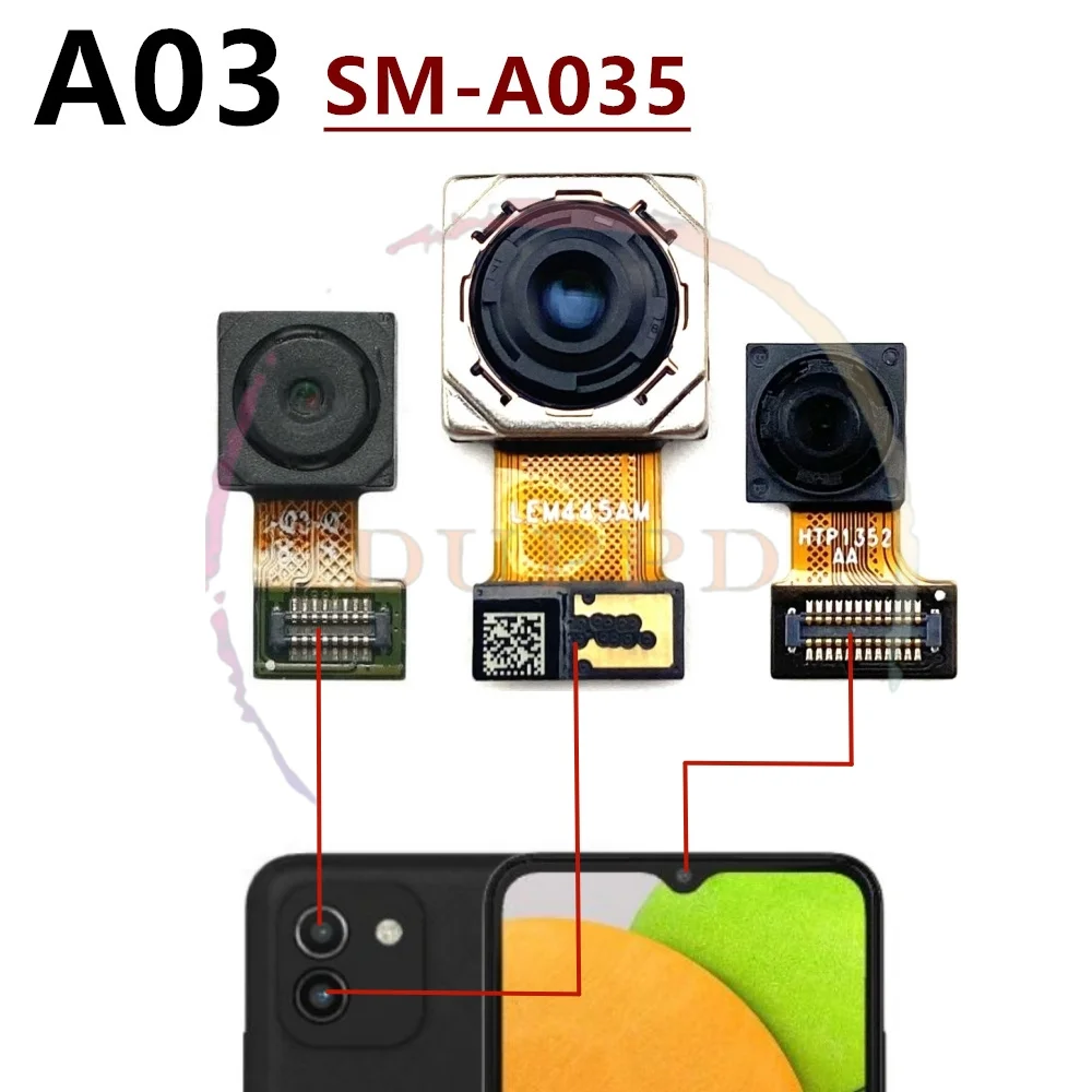 Back Main Rear Camera Front Camera Module Flex Cable For Samsung Galaxy A03S A03 Core A032 A035 A037 Replace Part