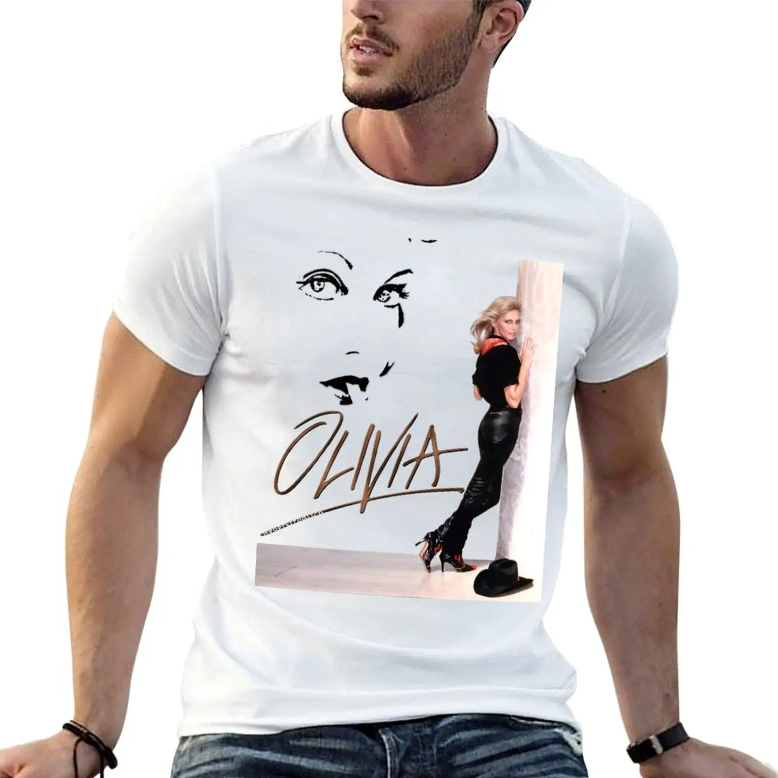 Olivia Newton-John - Totally Hot - Forever Livvy - Designed by PopRetroDisco T-Shirt Sporty Breathable Short Sleeve T-Shirt