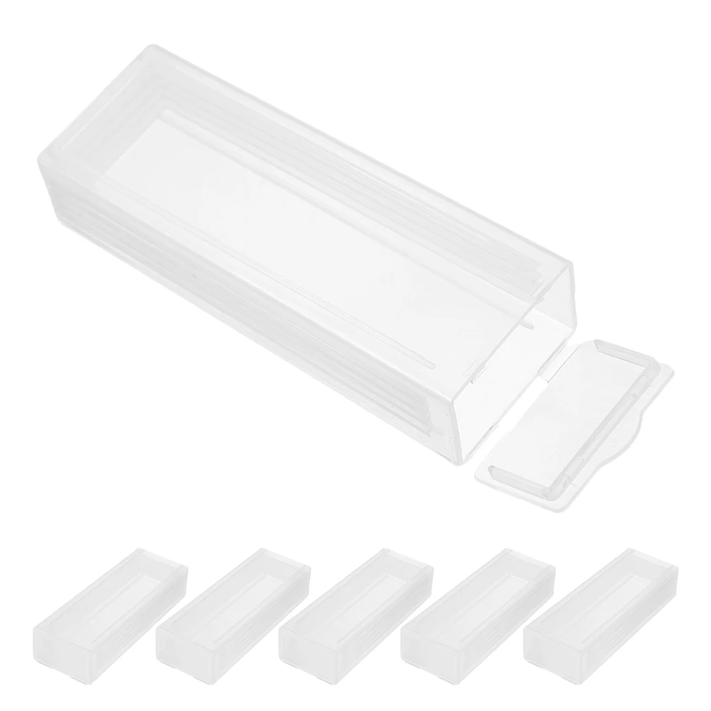 

6pcs Microscope 5-Slot Waterproof Plastic Glass Holder For Specimen Equipment Portable Microscope