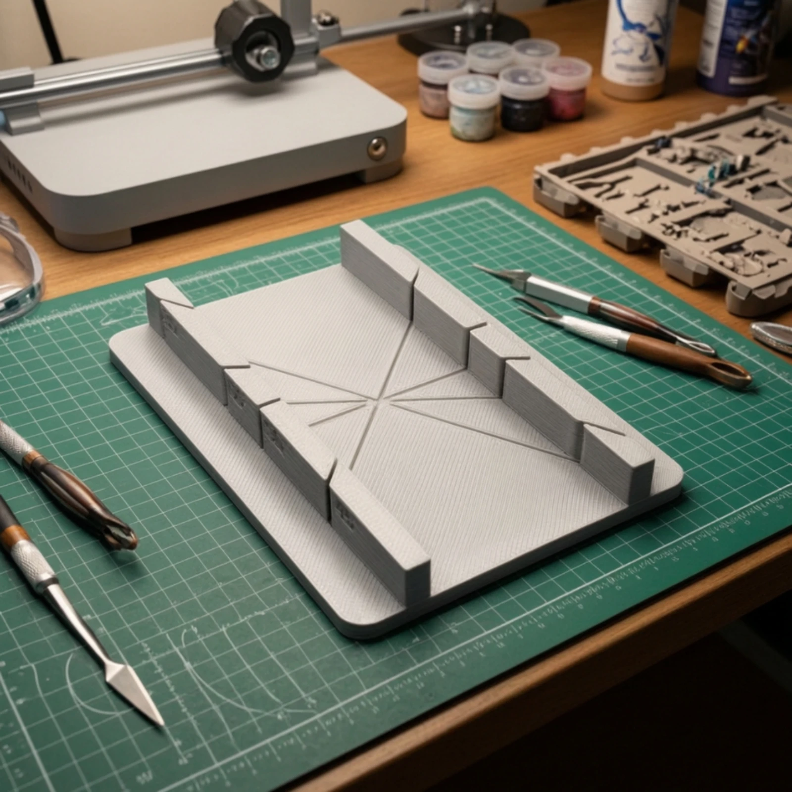 Model Cutting Guide 3D-Printed Cutting Guide with Angle Markings Miter Jig Repeatable Angle Jig Consistent for Hobbyists