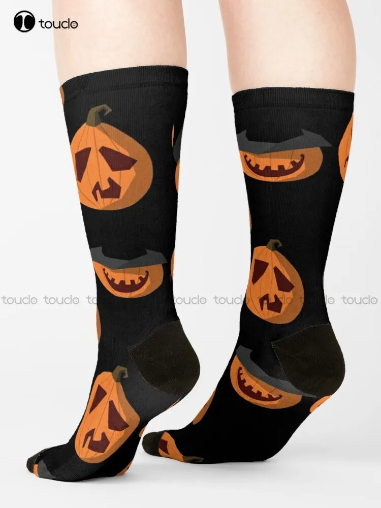 Halloween Pumpkin - Trick Or Treat Socks Ankle Socks Men Personalized Custom 360° Digital Print Gift Harajuku Colorful Retro