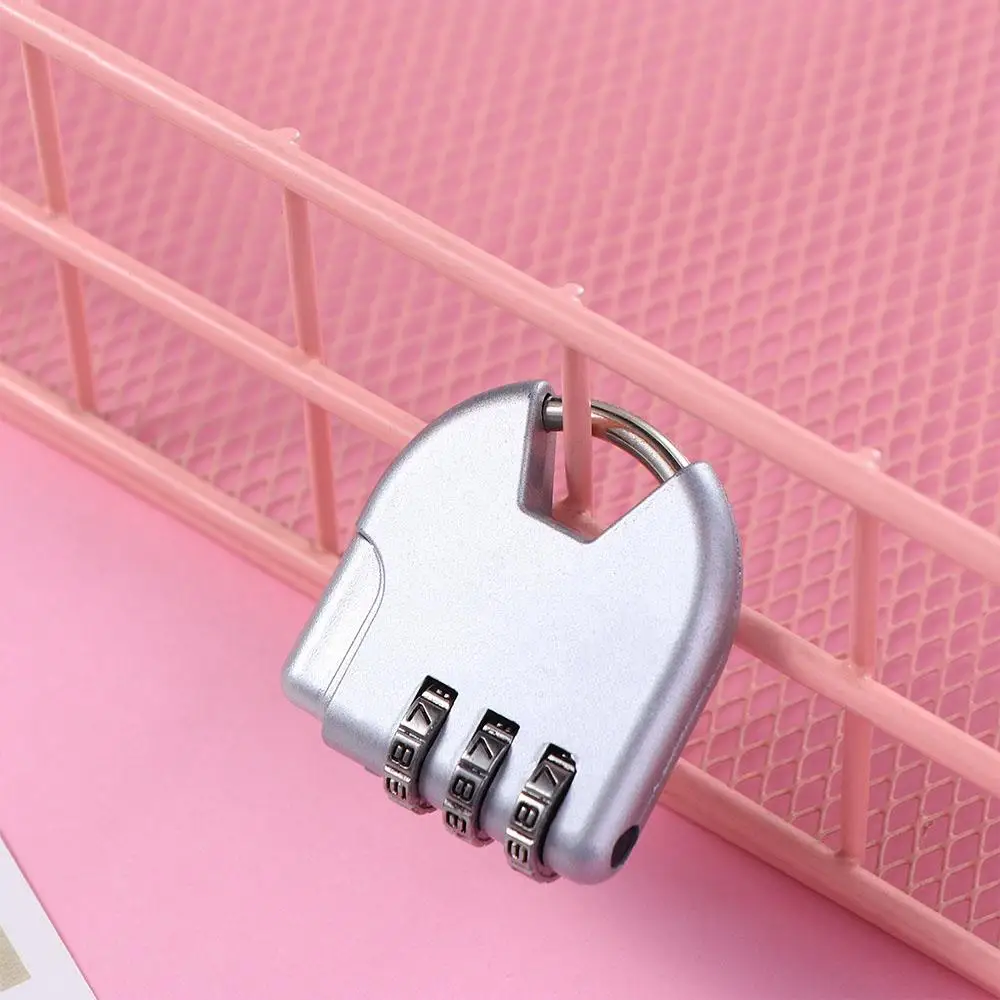 Shape Baggage Trolley Case Gym Drawer Lock Heart Shape Padlock Luggage Travel Lock TSA Customs Code Lock Combination Padlock